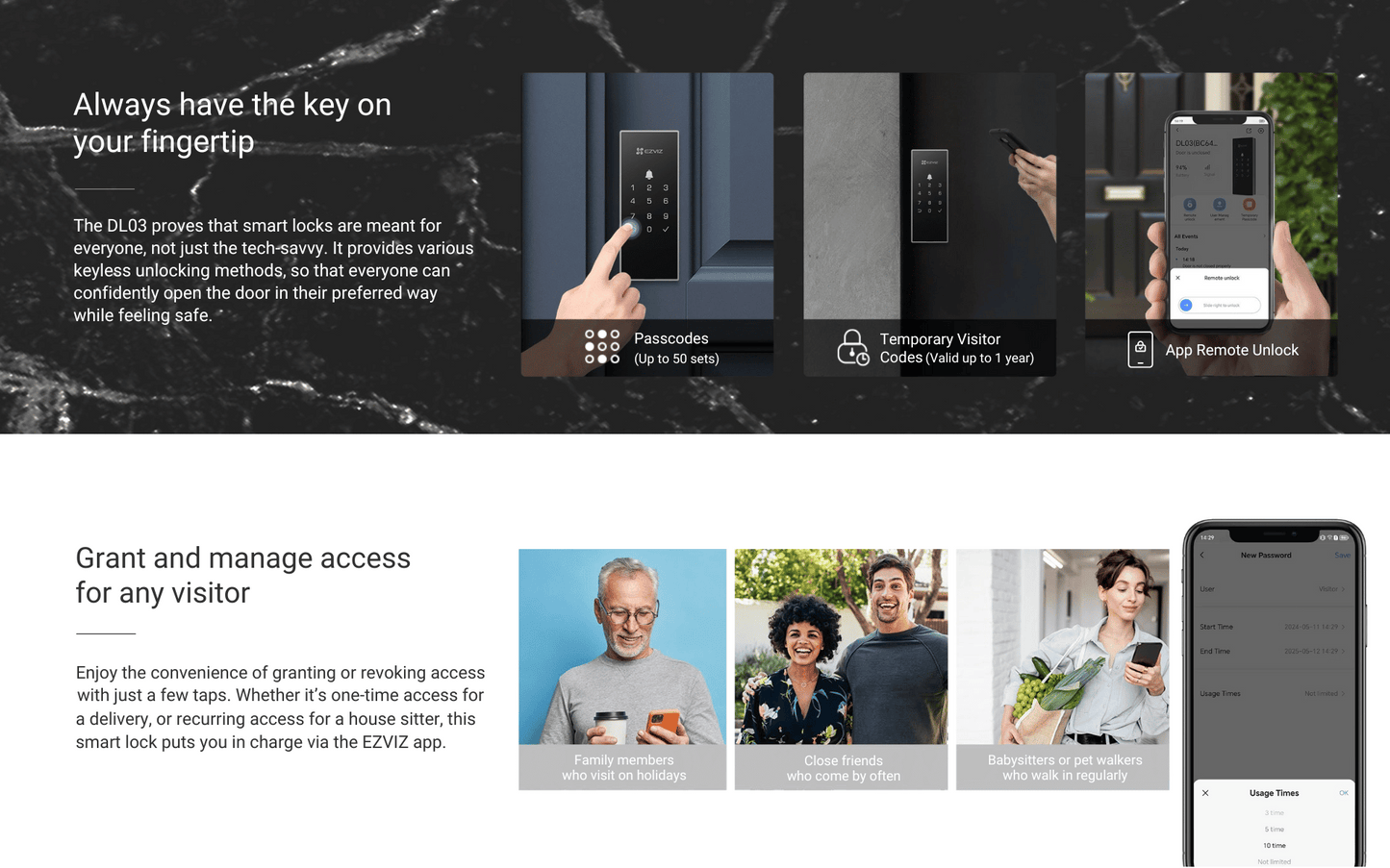 Ezviz DL03 Smart Rim Lock