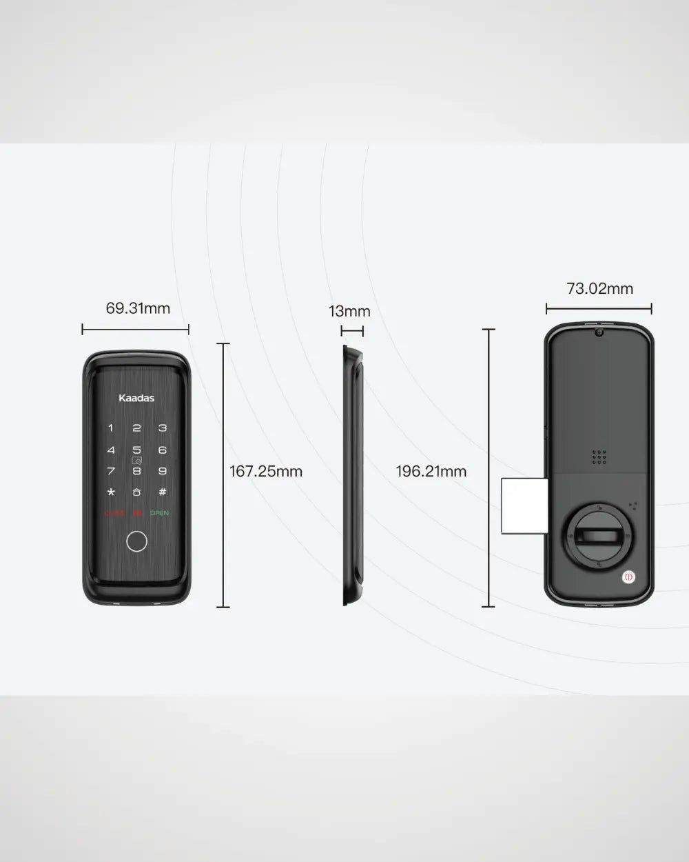 Kaadas R8–5 Fingerprint Rim Lock