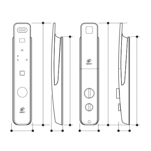 Skiset DS-8 Face ID Push Pull Lock