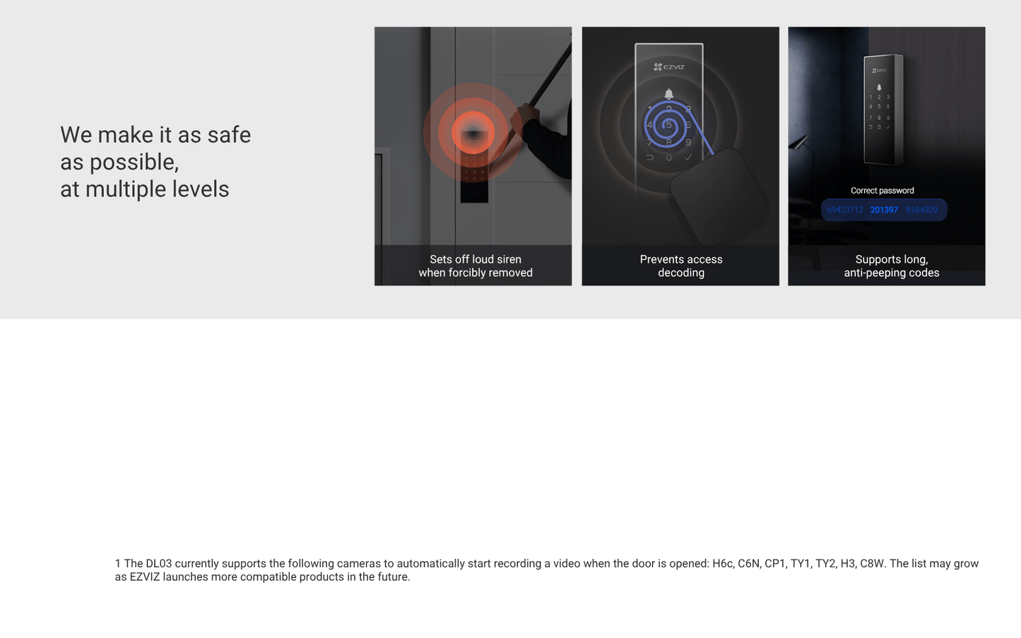 Ezviz DL03 Smart Rim Lock