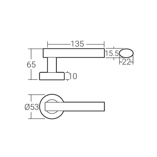 HÄFELE LEVER HANDLE MLHP 9208