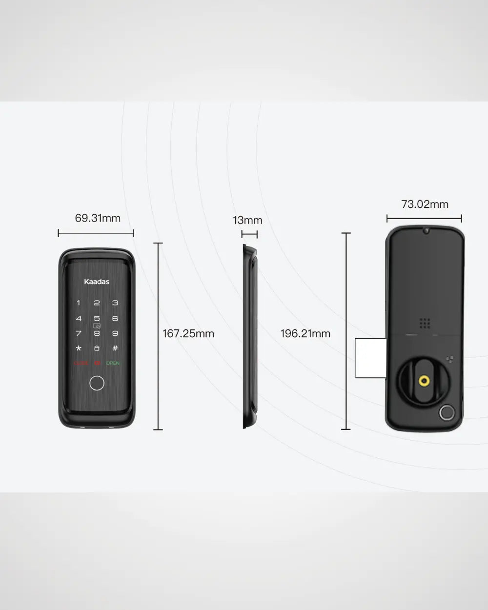 Kaadas R8–5KD Dual Fingerprint Rim Lock
