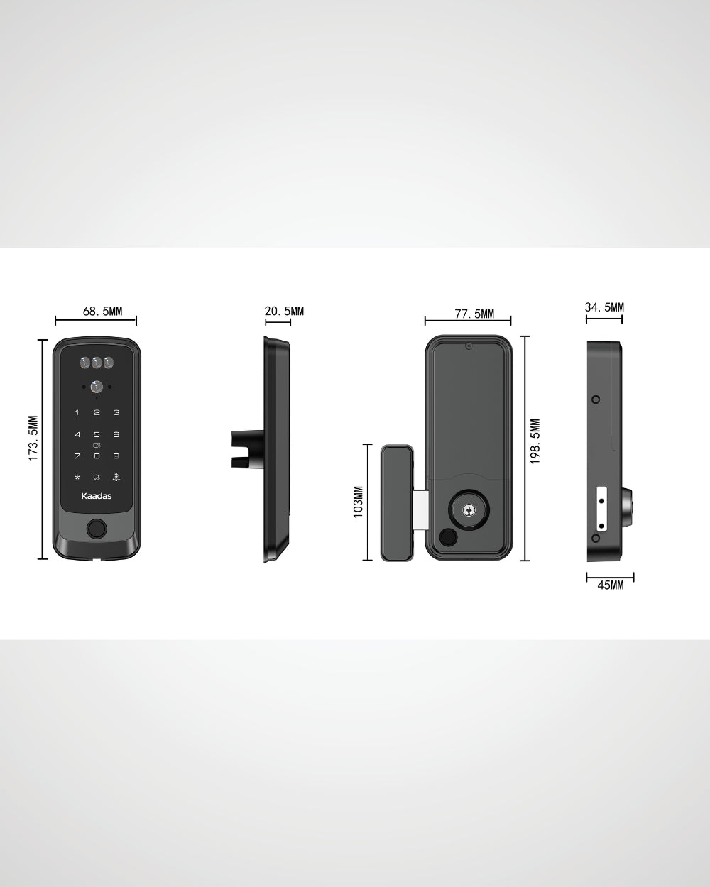 Kaadas R9KFV Face ID Wi-Fi Gate Lock