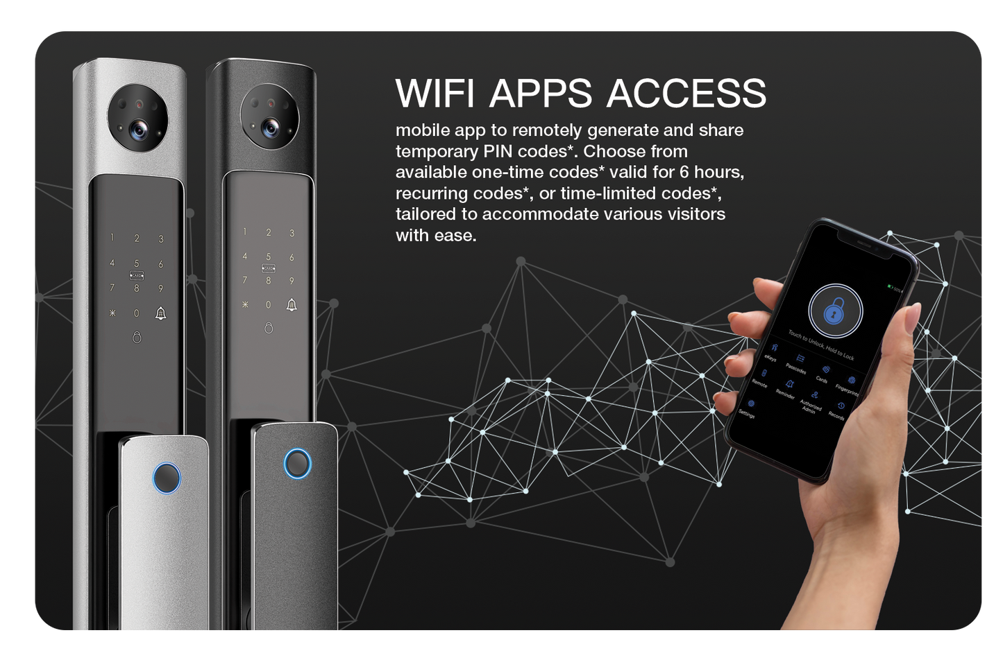 Aegloc AEG-SDL-6068/V9 PRO 3D Face Smart Push Pull Door Lock